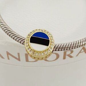 Pandora Estonia Flag pendant Gold-Plated